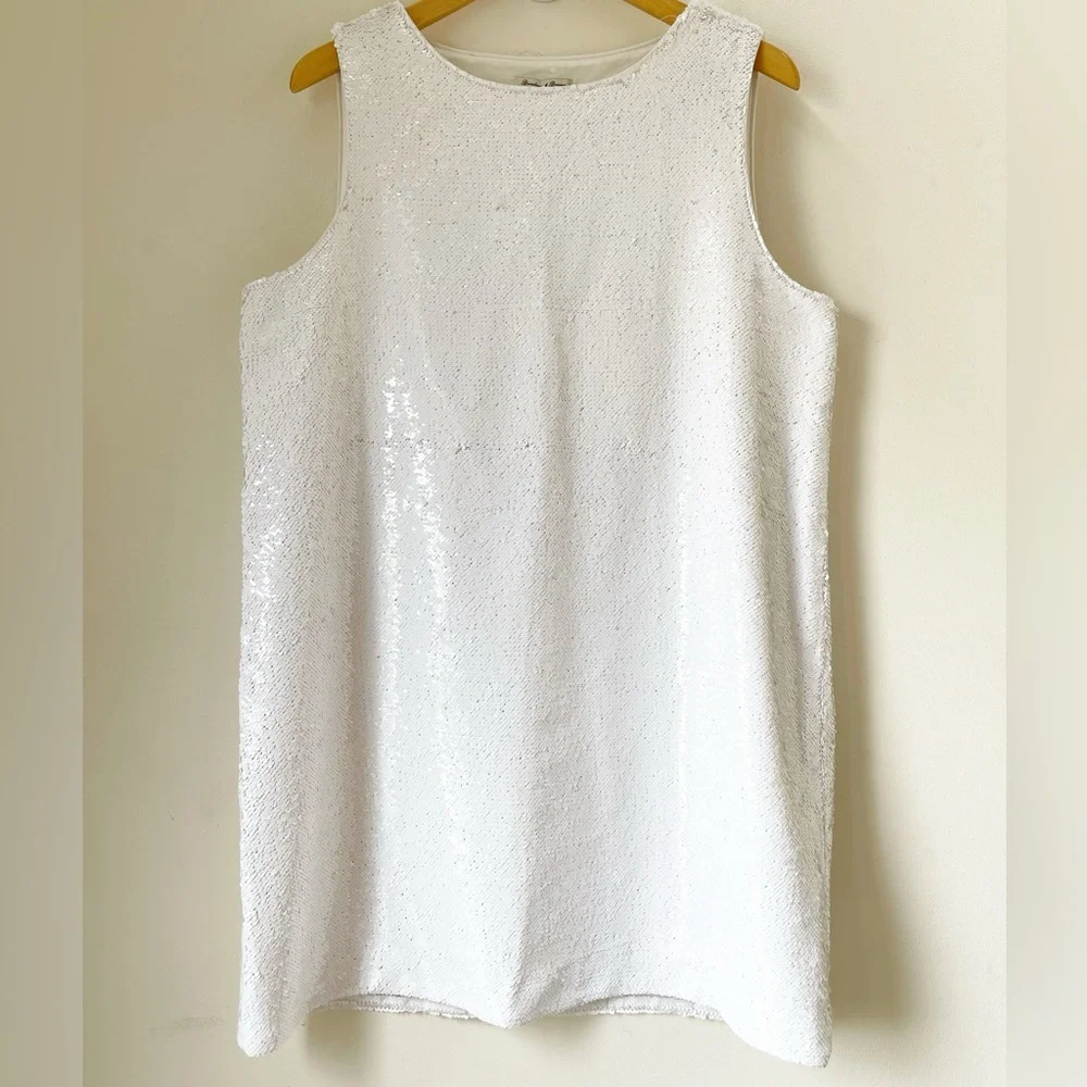 MADEWELL Broadway and Broome White Sequin Girlcore Dress XL - Picture 6 of 7